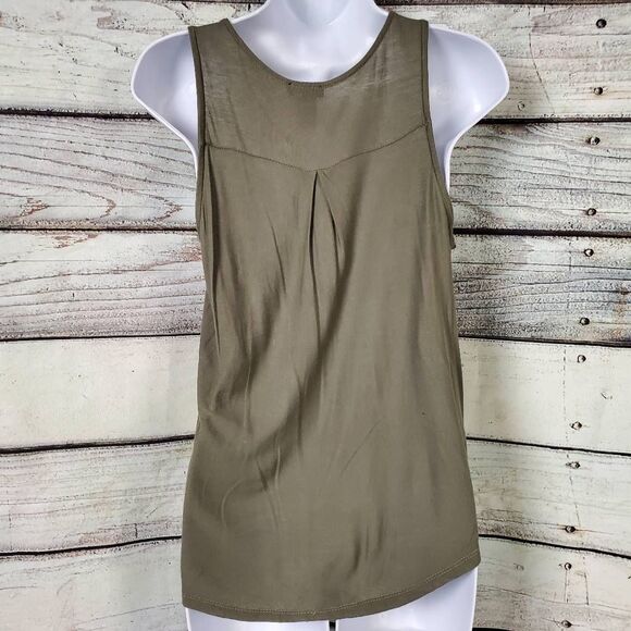 Rue21 Small Green Floral Zip Front Sleeveless Blouse Tank Top - Picture 4 of 5